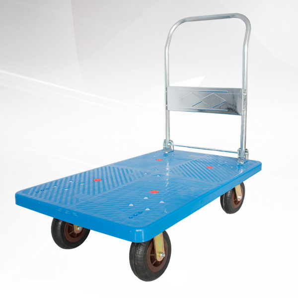 藍色單層平板車