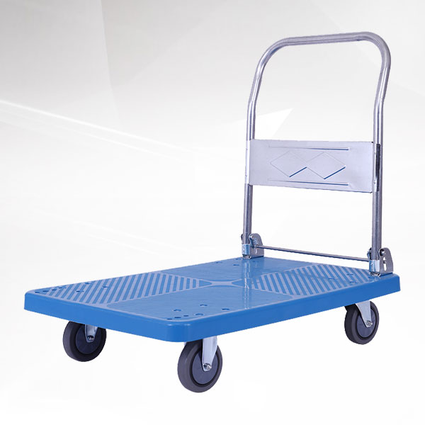藍色單層平（píng）板車