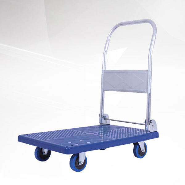 藍色單層平板車
