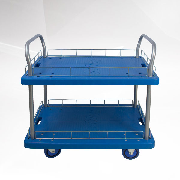 藍色多層（céng）平板車