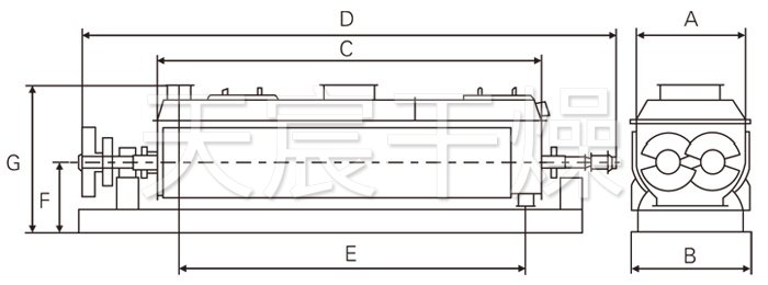 空心槳葉幹燥機結構示意圖