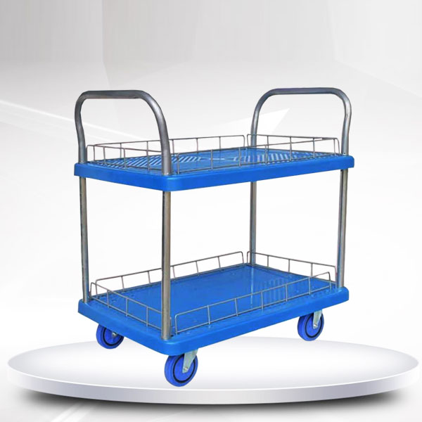 藍色多層平板車