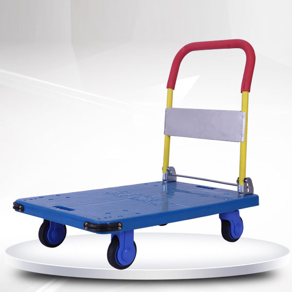 藍色單層平板車