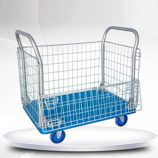 手推車（chē）-藍色圍欄手推車